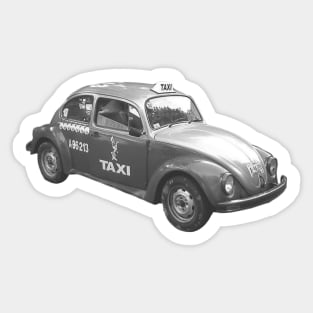 TAXI B/W Sticker